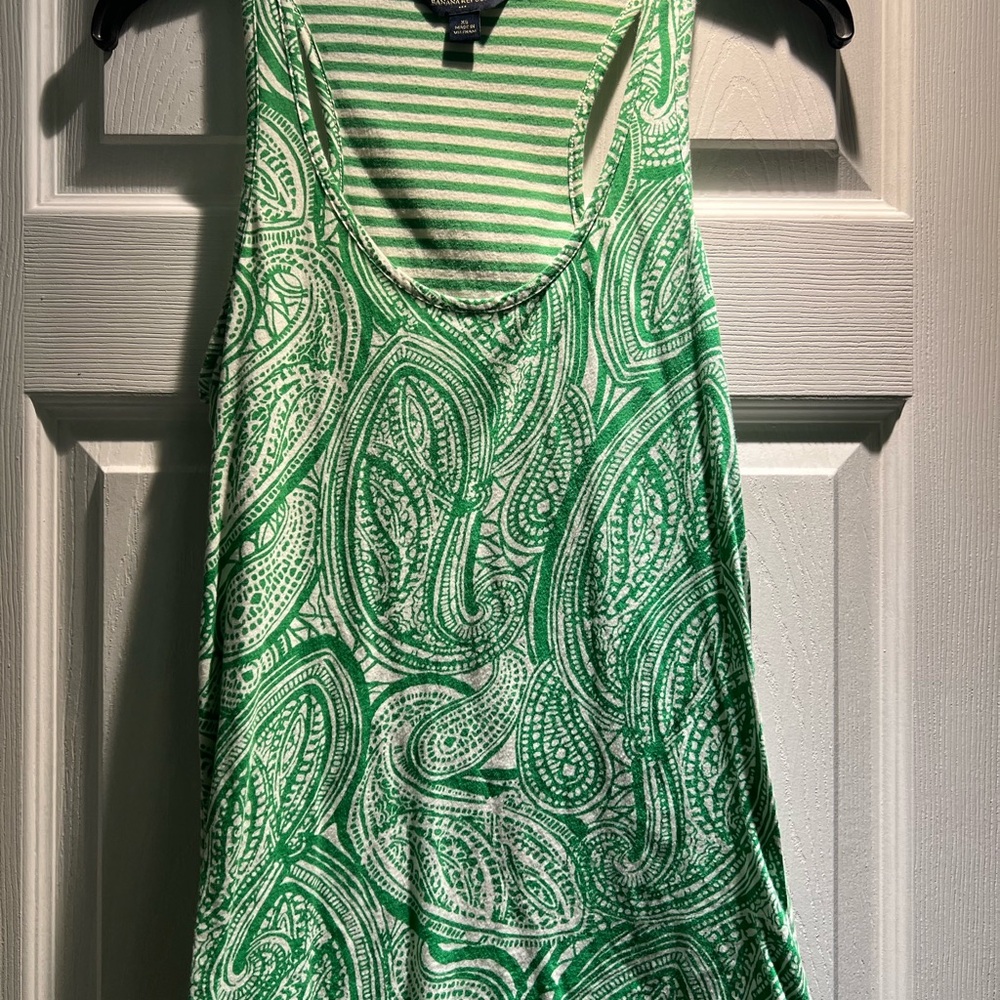 Green Paisley Women's Tank Top